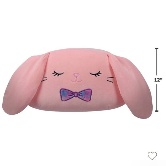 Nwt Squishmallows 12" Bop Pink Easter Bunny Rainbow Ombre Bowtie Stackable - Picture 6 of 10